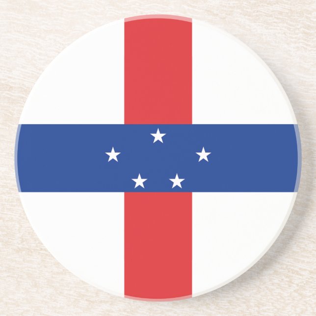 Niederländische Antillen-Flagge Getränkeuntersetzer (Vorne)