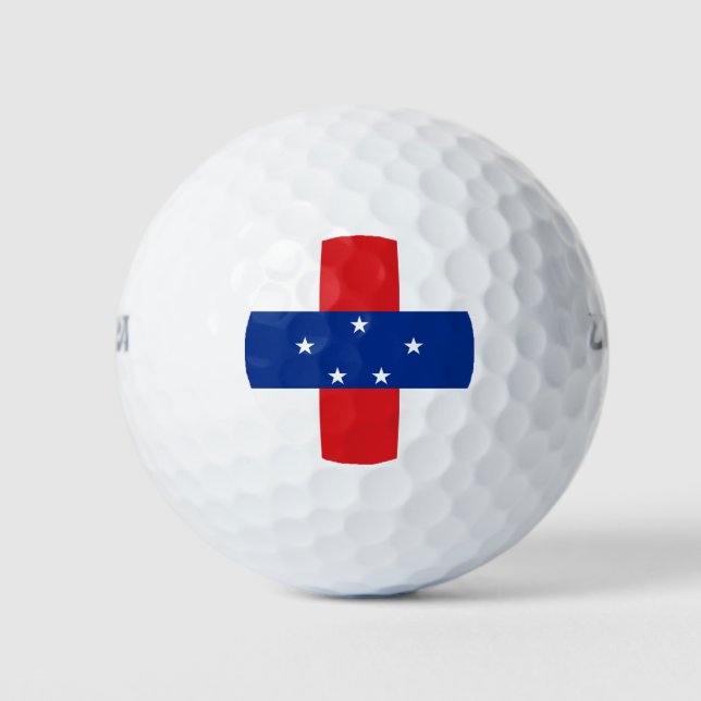 Niederländische Antillen-Flagge Golfball (Vorderseite)