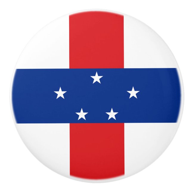 Niederländische Antillen-Flagge Keramikknauf (Vorderseite)