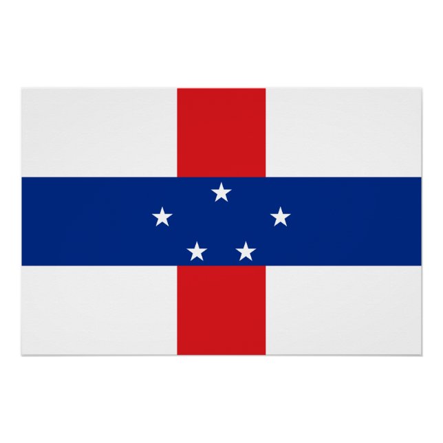 Niederländische Antillen-Flagge Poster (Vorderseite)