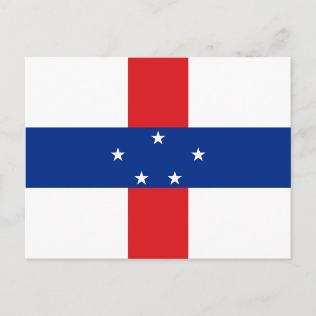 Niederländische Antillen-Flagge Postkarte (Vorderseite)