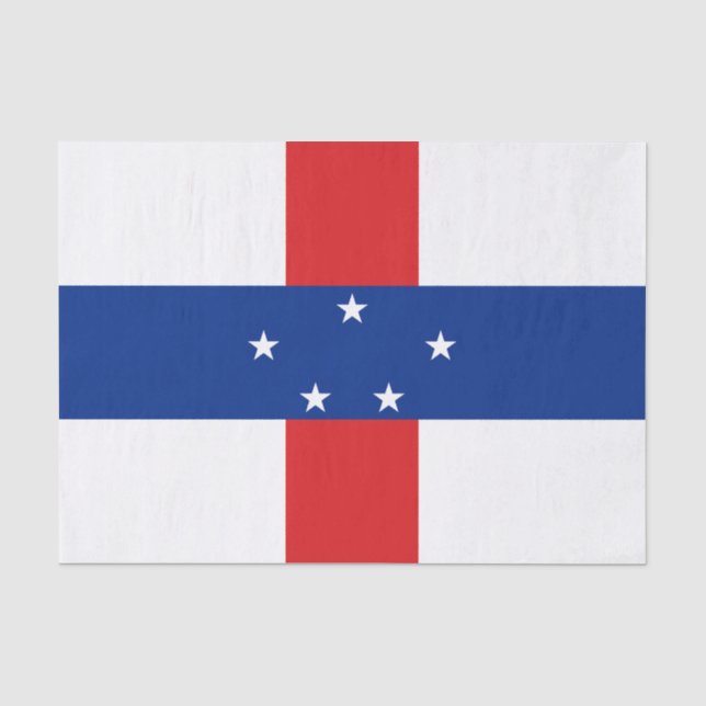 Niederländische Antillen-Flagge Seidenpapier (Vorderseite)