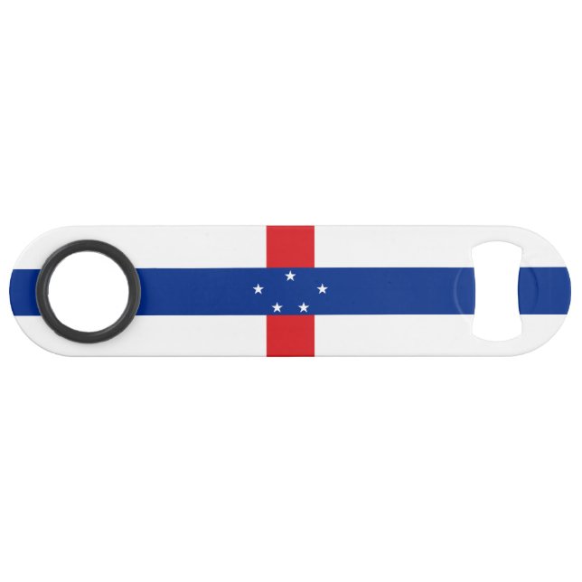 Niederländische Antillen-Flagge Speed Flaschenöffner (Vorderseite (Horizontal))
