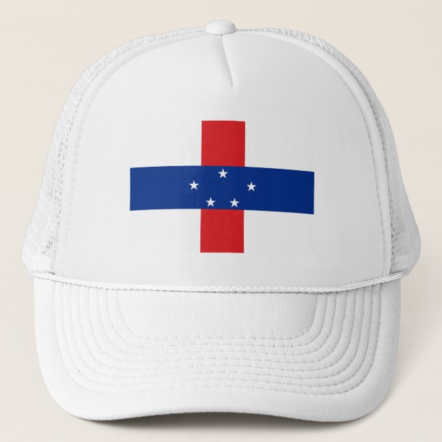 Niederländische Antillen-Flagge Truckerkappe (Vorderseite)