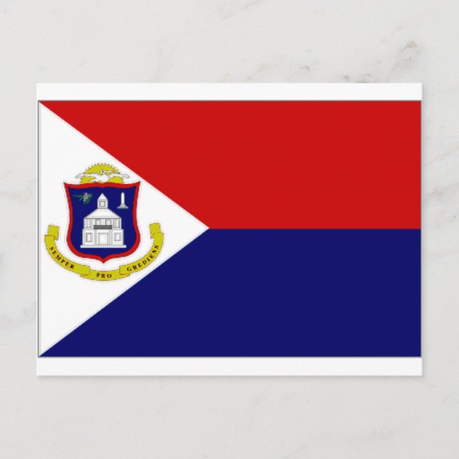 Niederländische Antilles-St-Maarten-Flagge Postkarte (Vorderseite)