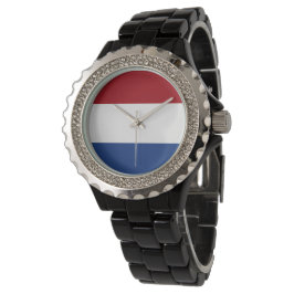 niederländische Flagge Armbanduhr