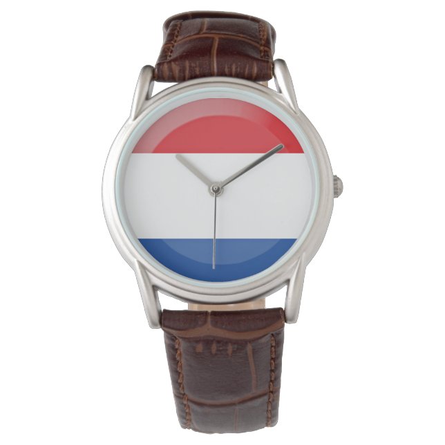 Niederländische Flagge Armbanduhr (Vorderseite)