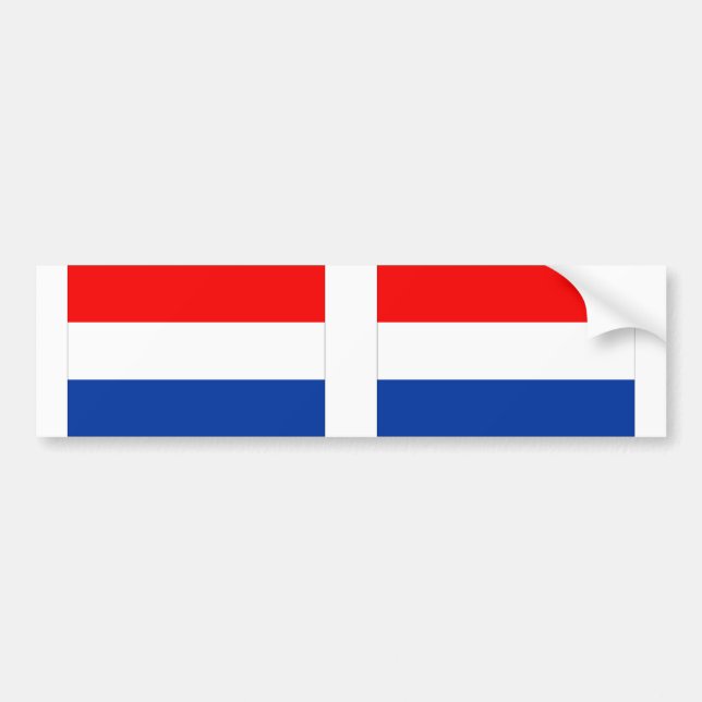 Niederländische Flagge Autoaufkleber (Vorne)
