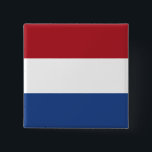 Niederländische Flagge Button<br><div class="desc">Niederländische Flagge</div>