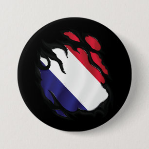 Niederländische Flagge Button