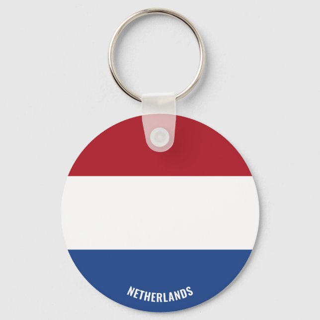 Niederländische Flagge Charming Patriotic Schlüsselanhänger (Vorderseite)