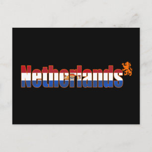 Niederländische Flagge des niederländischen Lion-L Postkarte