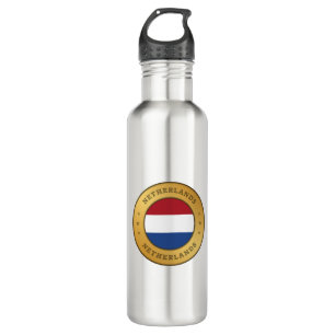 Niederländische Flagge Edelstahlflasche