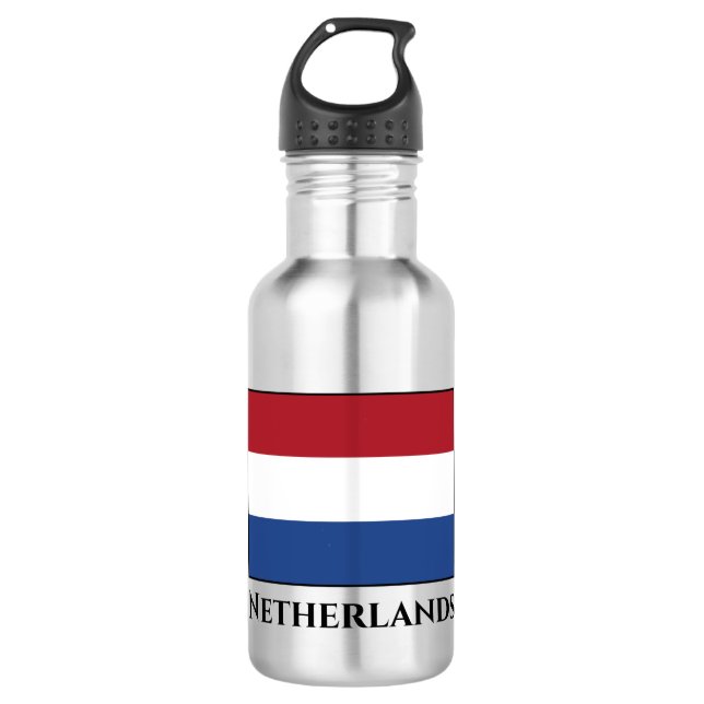 Niederländische Flagge Edelstahlflasche (Vorderseite)