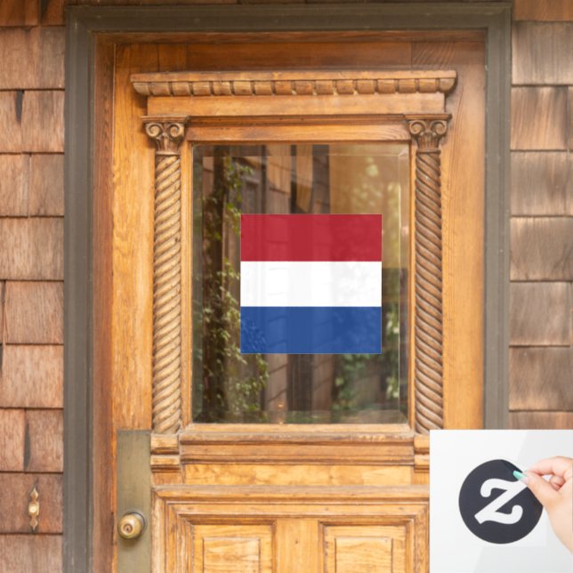 niederländische Flagge Fensteraufkleber (Haustür)