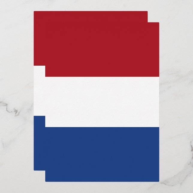 niederländische Flagge Folieneinladung (Vorderseite/Rückseite)