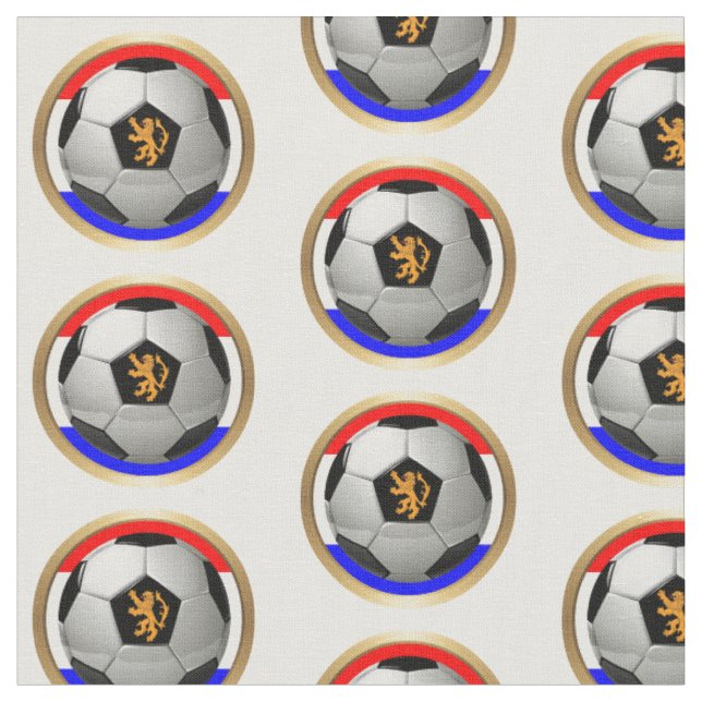 Niederländische Flagge - Fußballball Stoff (Nahaufnahme)