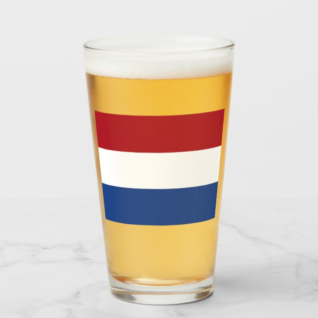 Niederländische Flagge Glas (Vorne (Gefüllt))