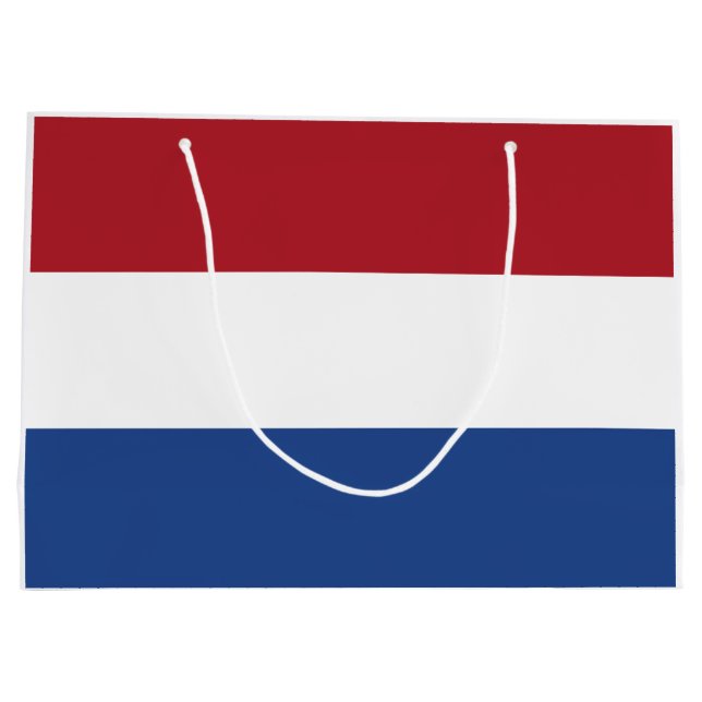 Niederländische Flagge Große Geschenktüte (Rückseite)