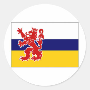 Niederländische Flagge in Limburg Runder Aufkleber