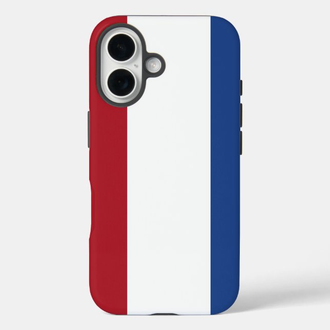 Niederländische Flagge iPhone 16 Hülle (Rückseite)