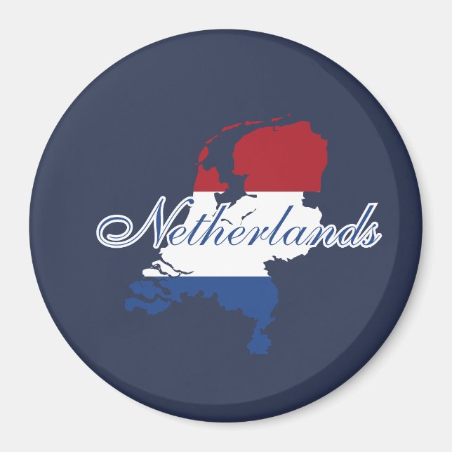 Niederländische Flagge Karte Souvenir Modern ,Back Magnet (Vorne)