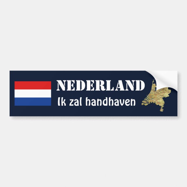 Niederländische Flagge + Karten-Autoaufkleber Autoaufkleber (Vorne)