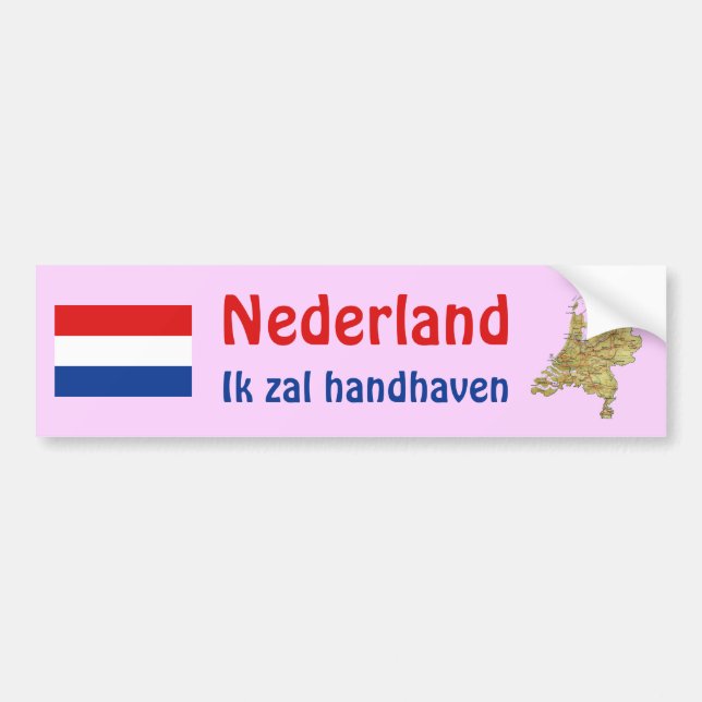 Niederländische Flagge + Karten-Autoaufkleber Autoaufkleber (Vorne)