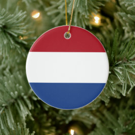 Niederländische Flagge Keramik Ornament