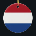 Niederländische Flagge Keramik Ornament<br><div class="desc">Niederländische Flagge</div>