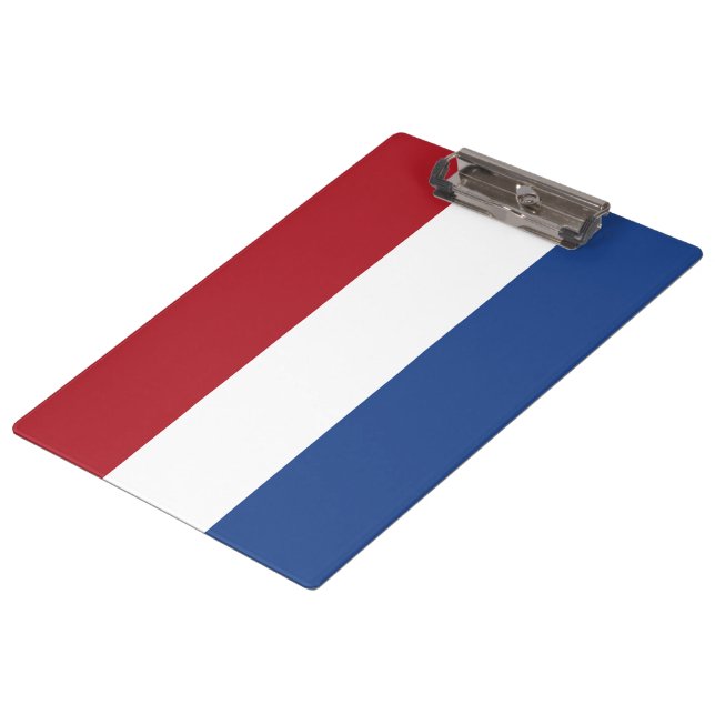 Niederländische Flagge Klemmbrett (Schrägansicht)