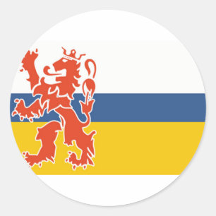 Niederländische Flagge Limburg Runder Aufkleber