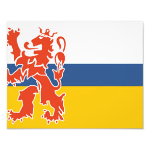 Niederländische Flagge Limburgs Fotodruck