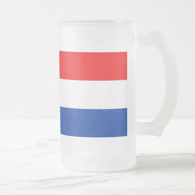 Niederländische Flagge Mattglas Bierglas (Rechts)