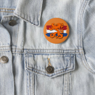 Niederländische Flagge Orange Lion Team Holland Button