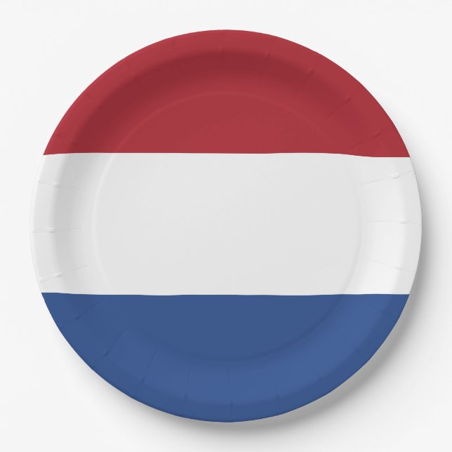 Niederländische Flagge Pappteller (Vorderseite)