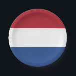 Niederländische Flagge Pappteller<br><div class="desc">Patriotische Flagge der Niederlande.</div>