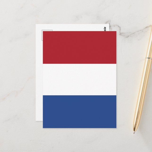 niederländische Flagge Postkarte (Vorderseite/Rückseite Beispiel)