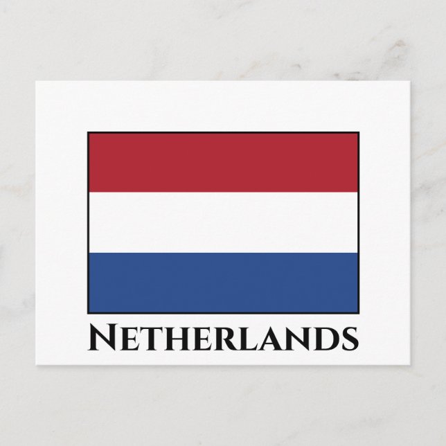 Niederländische Flagge Postkarte (Vorderseite)