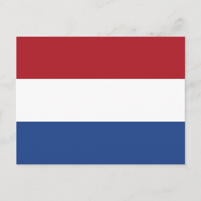 Niederländische Flagge Postkarte (Vorderseite)