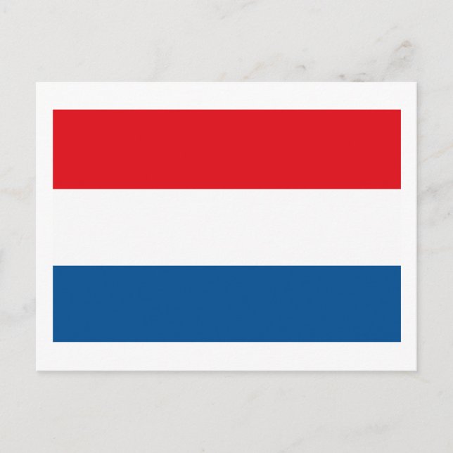 Niederländische Flagge Postkarte (Vorderseite)