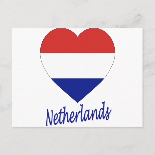 Niederländische Flagge Postkarte (Vorderseite)