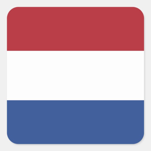 Niederländische Flagge Quadratischer Aufkleber (Vorderseite)