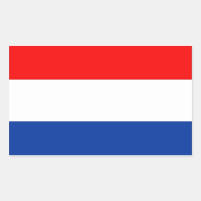 Niederländische Flagge Rechteckiger Aufkleber (Vorderseite)