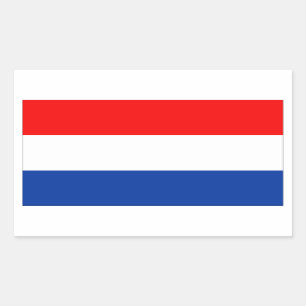 Niederländische Flagge Rechteckiger Aufkleber