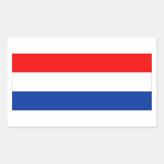 Niederländische Flagge Rechteckiger Aufkleber