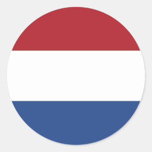 Niederländische Flagge Runder Aufkleber