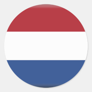 Niederländische Flagge Runder Aufkleber