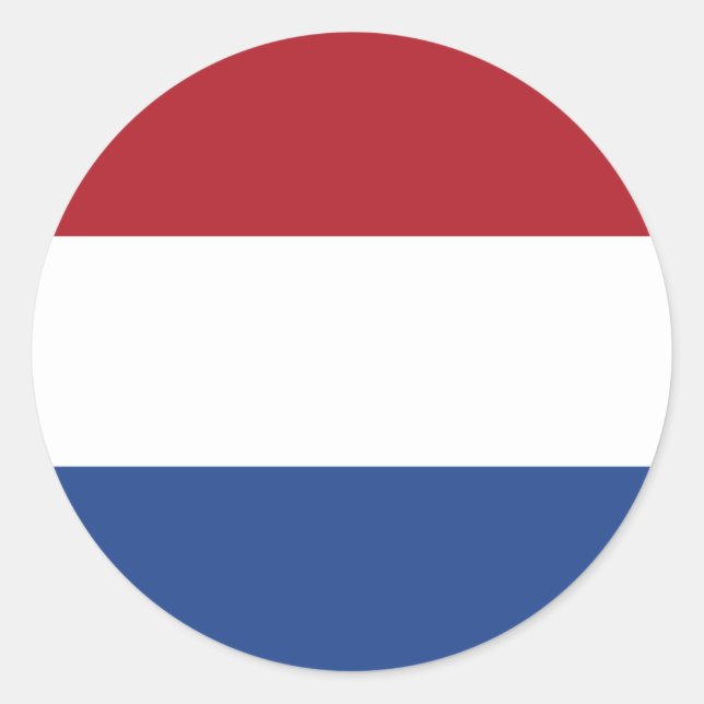 Niederländische Flagge Runder Aufkleber (Vorderseite)
