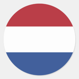 Niederländische Flagge Runder Aufkleber